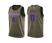 Youth Sacramento Kings #0 Trevor Ariza Swingman Green Salute to Service Basketball Jersey