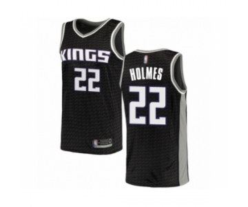 Youth Sacramento Kings #22 Richaun Holmes Swingman Black Basketball Jersey Statement Edition