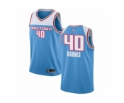 Youth Sacramento Kings #40 Harrison Barnes Swingman Blue Basketball Jersey 2018-19 City Edition