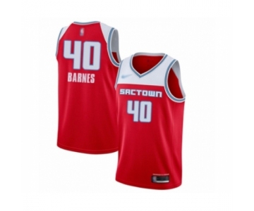 Youth Sacramento Kings #40 Harrison Barnes Swingman Red Basketball Jersey 2019-20 City Edition