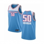 Youth Sacramento Kings #50 Caleb Swanigan Swingman Blue Basketball Jersey 2018-19 City Edition