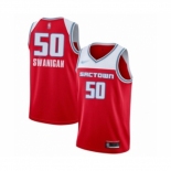 Youth Sacramento Kings #50 Caleb Swanigan Swingman Red Basketball Jersey - 2019-20 City Edition