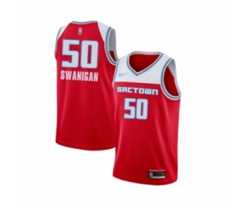 Youth Sacramento Kings #50 Caleb Swanigan Swingman Red Basketball Jersey - 2019-20 City Edition