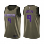 Youth Sacramento Kings #9 Cory Joseph Swingman Green Salute to Service Basketball Jersey