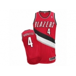 Men Adidas Portland Trail Blazers #4 Moe Harkless Authentic Red Alternate NBA Jersey