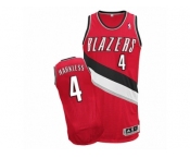 Men Adidas Portland Trail Blazers #4 Moe Harkless Authentic Red Alternate NBA Jersey