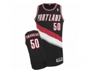 Men Adidas Portland Trail Blazers #50 Caleb Swanigan Authentic Black Road NBA Jersey