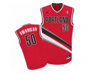 Men Adidas Portland Trail Blazers #50 Caleb Swanigan Swingman Red Alternate NBA Jersey