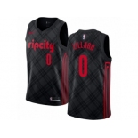 Men Nike Portland Trail Blazers #0 Damian Lillard Authentic Black NBA Jersey - City Edition