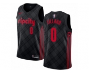 Men Nike Portland Trail Blazers #0 Damian Lillard Authentic Black NBA Jersey - City Edition