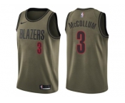 Men Nike Portland Trail Blazers #3 C.J. McCollum Green Salute to Service NBA Swingman Jersey