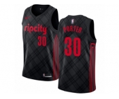 Men Nike Portland Trail Blazers #30 Terry Porter Authentic Black NBA Jersey - City Edition