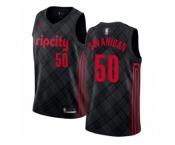 Men Nike Portland Trail Blazers #50 Caleb Swanigan Authentic Black NBA Jersey - City Edition