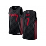 Men Nike Portland Trail Blazers #7 Brandon Roy Authentic Black NBA Jersey - City Edition