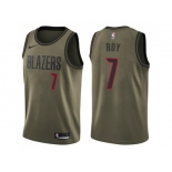 Men Nike Portland Trail Blazers #7 Brandon Roy Green Salute to Service NBA Swingman Jersey