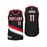 Men Portland Trail Blazers #11 Evan Turner Alternate Black New Swingman Jersey