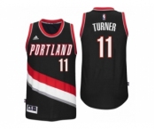 Men Portland Trail Blazers #11 Evan Turner Alternate Black New Swingman Jersey