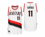 Men Portland Trail Blazers #11 Evan Turner Home White New Swingman Jersey