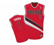 Men's Adidas Portland Trail Blazers #1 Evan Turner Swingman Red Alternate NBA Jersey