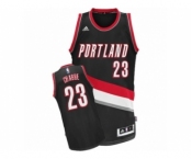 Men's Adidas Portland Trail Blazers #23 Allen Crabbe Swingman Black Road NBA Jersey