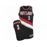 Men's Adidas Portland Trail Blazers #3 C.J. McCollum Authentic Black Road NBA Jersey