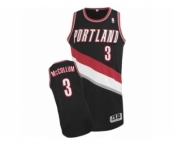 Men's Adidas Portland Trail Blazers #3 C.J. McCollum Authentic Black Road NBA Jersey