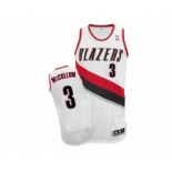 Men's Adidas Portland Trail Blazers #3 C.J. McCollum Authentic White Home NBA Jersey