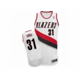 Men's Adidas Portland Trail Blazers #31 Festus Ezeli Authentic White Home NBA Jersey