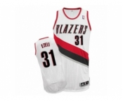 Men's Adidas Portland Trail Blazers #31 Festus Ezeli Authentic White Home NBA Jersey