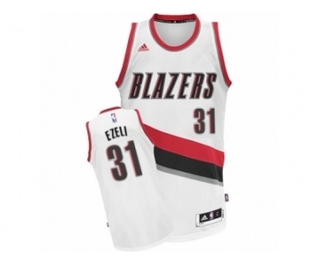 Men's Adidas Portland Trail Blazers #31 Festus Ezeli Swingman White Home NBA Jersey