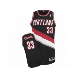 Men's Adidas Portland Trail Blazers #33 Zach Collins Authentic Black Road NBA Jersey