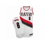 Men's Adidas Portland Trail Blazers #6 Shabazz Napier Authentic White Home NBA Jersey