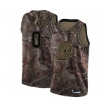 Men's Nike Portland Trail Blazers #0 Damian Lillard Swingman Camo Realtree Collection NBA Jersey