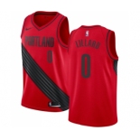 Men's Nike Portland Trail Blazers #0 Damian Lillard Swingman Red Alternate NBA Jersey Statement Edition