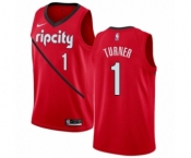 Men's Nike Portland Trail Blazers #1 Evan Turner Red Swingman Jersey - Earned Edition