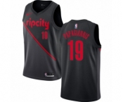 Men's Nike Portland Trail Blazers #19 Georgios Papagiannis Swingman Black NBA Jersey - 2018-19 City Edition