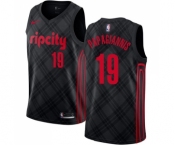 Men's Nike Portland Trail Blazers #19 Georgios Papagiannis Swingman Black NBA Jersey - City Edition