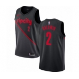 Men's Nike Portland Trail Blazers #2 Wade Baldwin Authentic Black NBA Jersey - 2018-19 City Edition