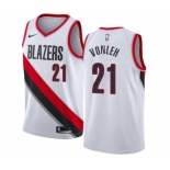 Men's Nike Portland Trail Blazers #21 Noah Vonleh Swingman White Home NBA Jersey - Association Edition