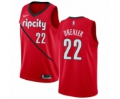 Men's Nike Portland Trail Blazers #22 Clyde Drexler Red Swingman Jersey - Earned Edition