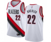 Men's Nike Portland Trail Blazers #22 Clyde Drexler Swingman White Home NBA Jersey - Association Edition