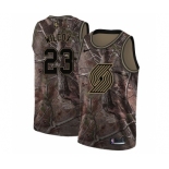 Men's Nike Portland Trail Blazers #23 C.J. Wilcox Swingman Camo Realtree Collection NBA Jersey