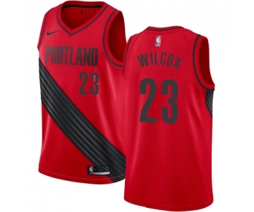 Men's Nike Portland Trail Blazers #23 C.J. Wilcox Swingman Red Alternate NBA Jersey Statement Edition