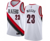 Men's Nike Portland Trail Blazers #23 C.J. Wilcox Swingman White Home NBA Jersey - Association Edition