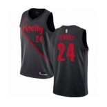 Men's Nike Portland Trail Blazers #24 Anfernee Simons Swingman Black NBA Jersey - 2018-19 City Edition