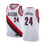 Men's Nike Portland Trail Blazers #24 Anfernee Simons Swingman White NBA Jersey - Association Edition