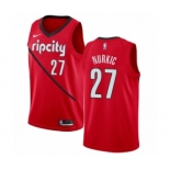 Men's Nike Portland Trail Blazers #27 Jusuf Nurkic Red Swingman Jersey - Earned Edition