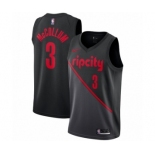 Men's Nike Portland Trail Blazers #3 C.J. McCollum Swingman Black NBA Jersey - 2018-19 City Edition