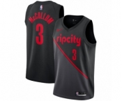 Men's Nike Portland Trail Blazers #3 C.J. McCollum Swingman Black NBA Jersey - 2018-19 City Edition