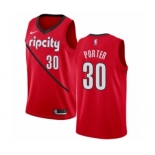 Men's Nike Portland Trail Blazers #30 Terry Porter Red Swingman Jersey - Earned Edition